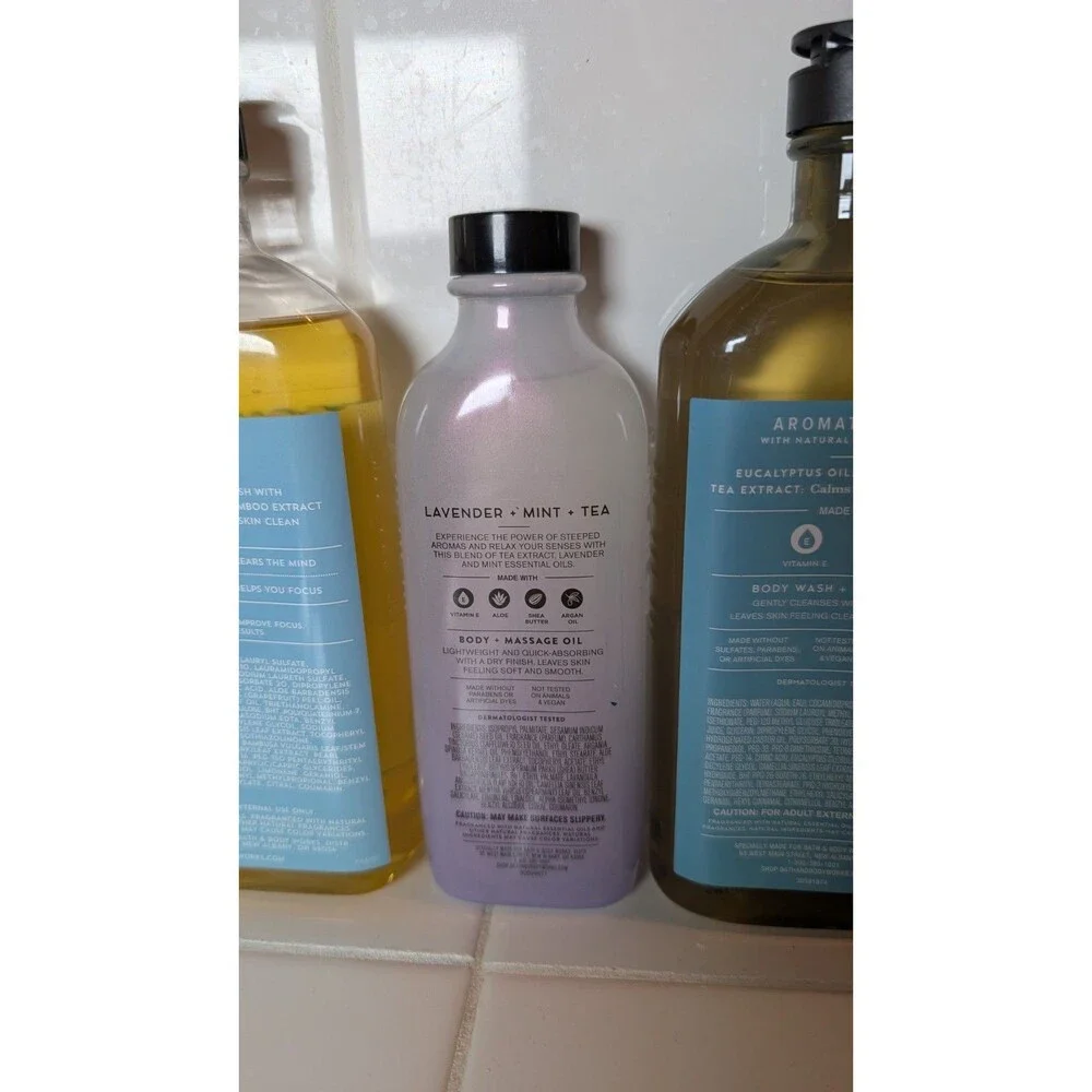 Bath & Body Works Aromatherapy Lot Focus Breathe Deep Stress Relief Massage Oil